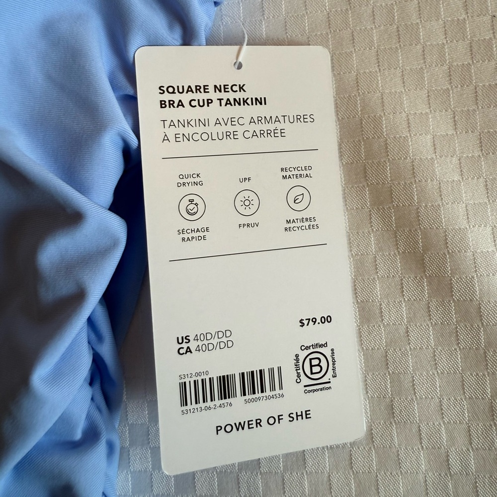 Square neck tankini